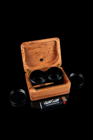 The LEMN Rosewood Stashbox with Two Containers - The LEMN Rosewood Stashbox with Two Containers