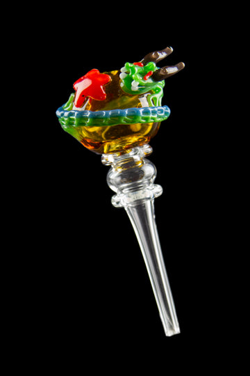 Empire Glassworks Dragon Sphere Honey Straw - 6" - Empire Glassworks Dragon Sphere Honey Straw - 6"