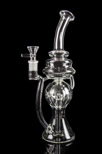 Scientific Glass Twisted Recycler Bong - Scientific Glass Twisted Recycler Bong