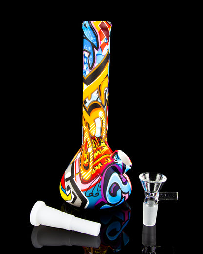 BONGS USA Graffiti Silicone Bong