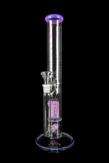 Envy Glass 17" Straight Tube with Dual Colored Pop Rocks Perc - Envy Glass 17" Straight Tube with Dual Colored Pop Rocks Perc