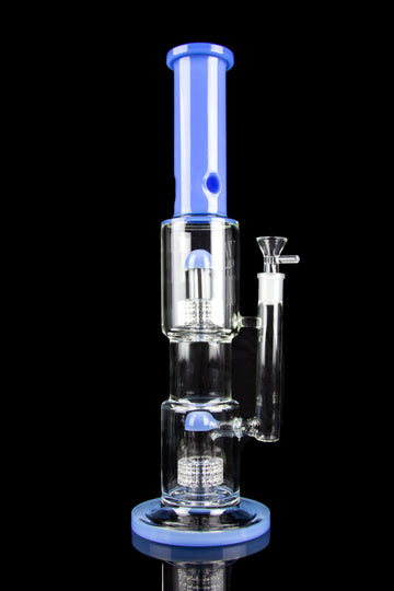 "Morpheus" Double Matrix Water Pipe with Black Accents - "Morpheus" Double Matrix Water Pipe with Black Accents