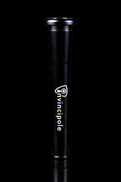 Black Invincipole electronic dab rig with illuminated mouthpiece against a dark background.