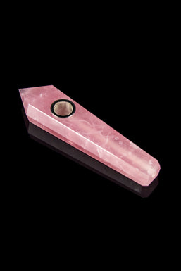 Blunt Babe Trays Rose Quartz Crystal Gemstone Hand Pipe