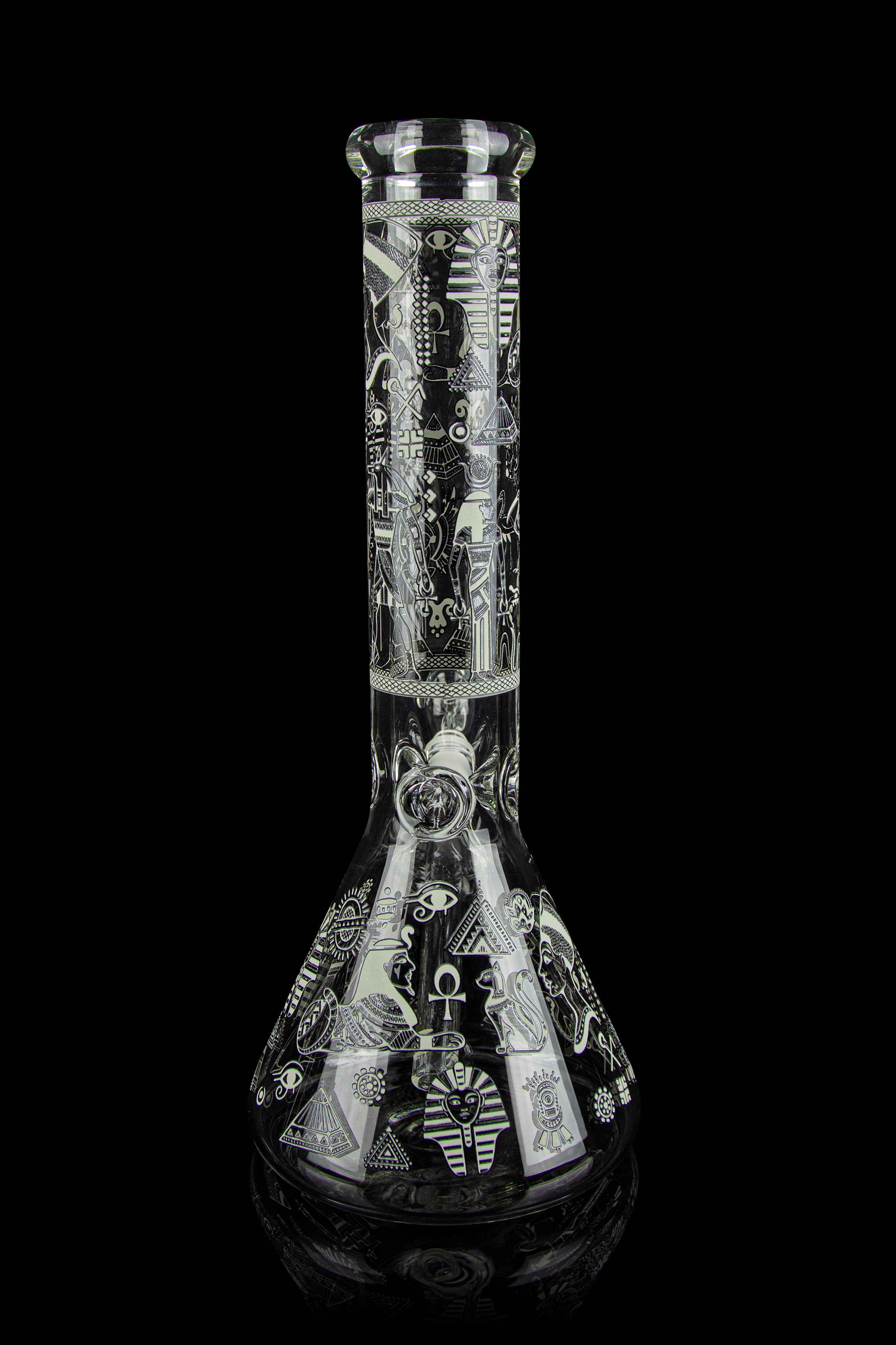 BONGS USA Glow in the Dark Egyptian Deities Bong