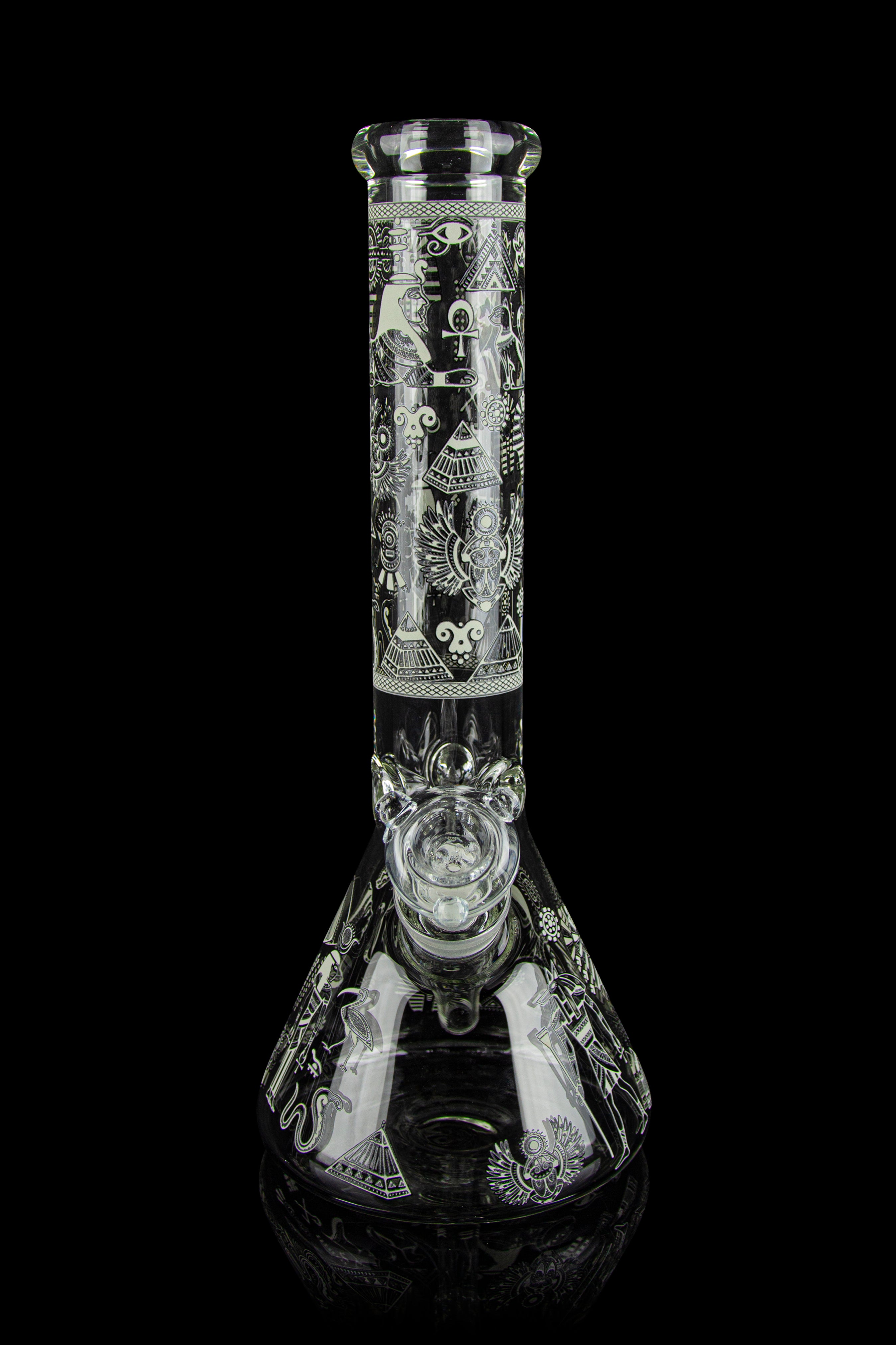BONGS USA Glow in the Dark Egyptian Deities Bong