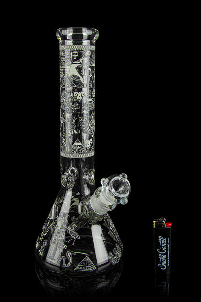BONGS USA Glow in the Dark Egyptian Deities Bong