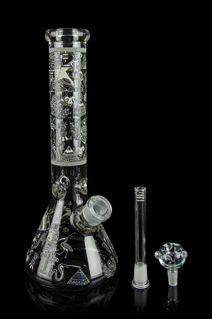 BONGS USA Glow in the Dark Egyptian Deities Bong