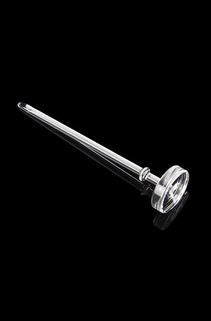 Clear glass dab straw for concentrated cannabis extracts.