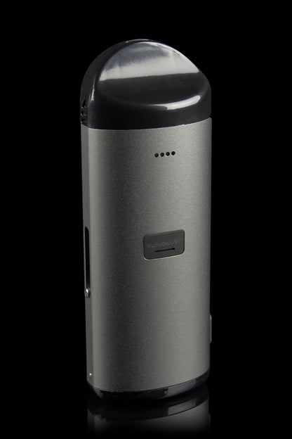 Sleek, gunmetal-grey cannabis vaporizer with “Cloudious9” branding.