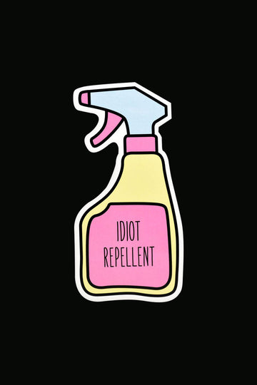 Idiot Repellent Spray Sticker