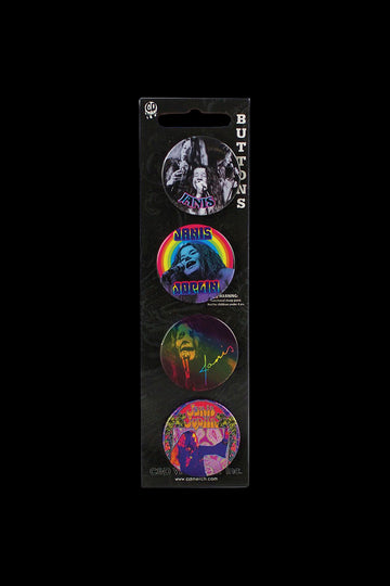 Janis Joplin Button Set - 4 Pack