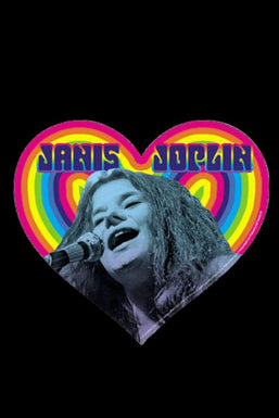 Janis Joplin Heart Sticker