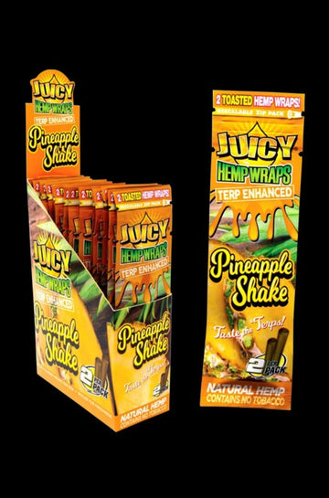 Pineapple - Juicy Terp Enhanced Flavored Hemp Wraps - 25 Pack
