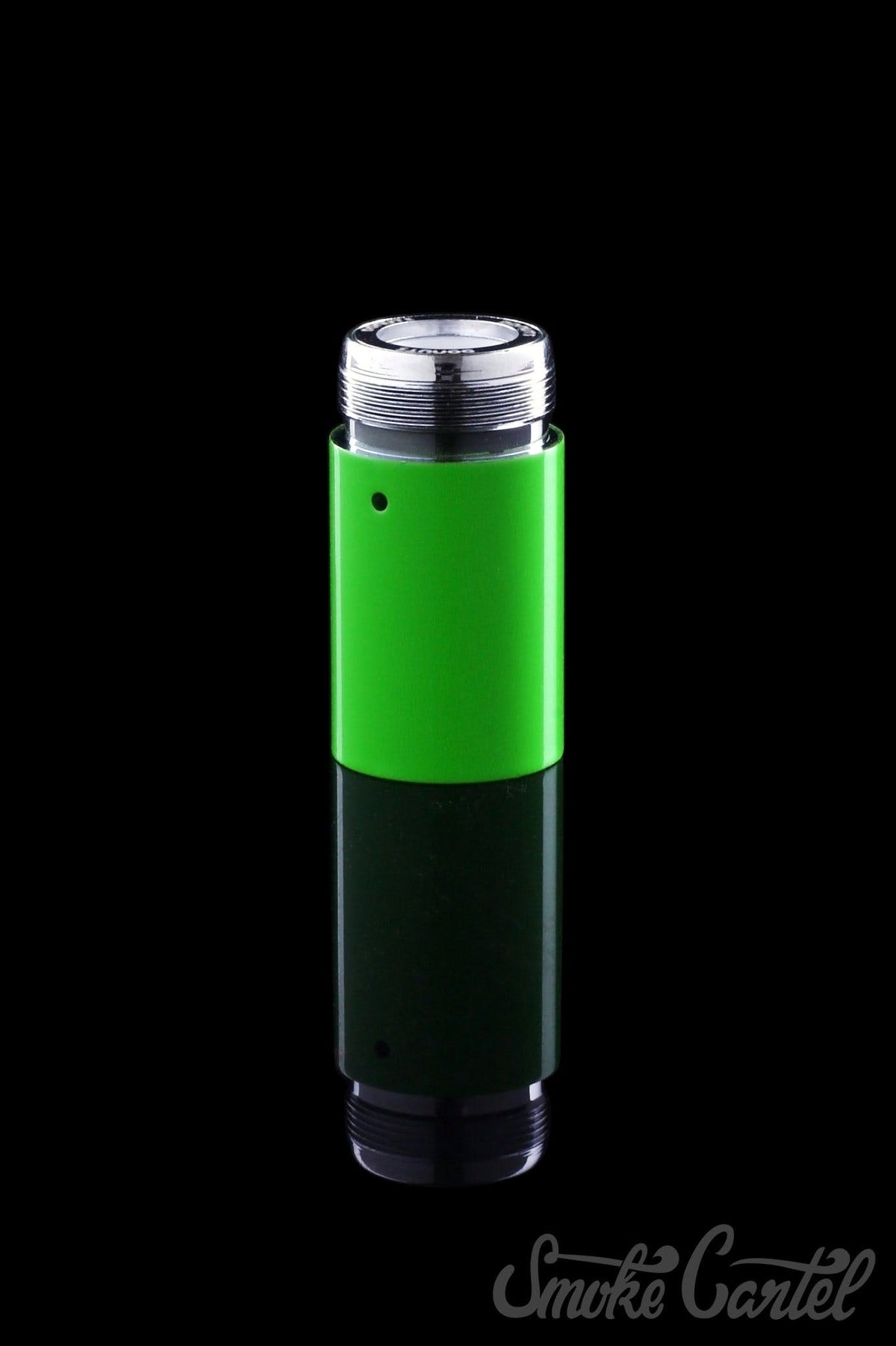 A close-up, studio shot of the Kandy Pens Donut Replacement Coil, showcasing its metallic finish and cylindrical shape against a dark backdrop.