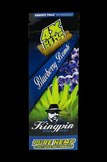 Blueberry - Kingpin Hemp Wrap (4 Wraps) - 25 Pack