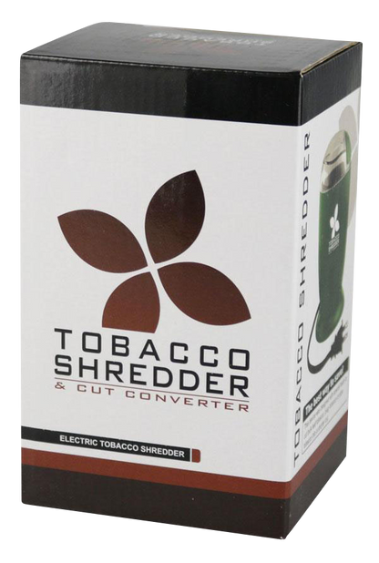 Front view of the Large Electric Grinder & Shredder, displaying the product’s branded packaging and bold text design.