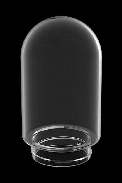 Clear glass display dome for cannabis products.