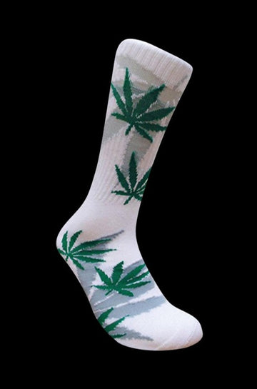 White Green - Leaf Republic Weed Socks