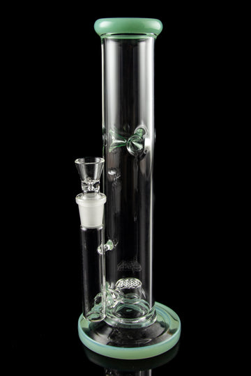 The "Flower of Life" Straight Tube Bong with Ice Catcher - The "Flower of Life" Straight Tube Bong with Ice Catcher