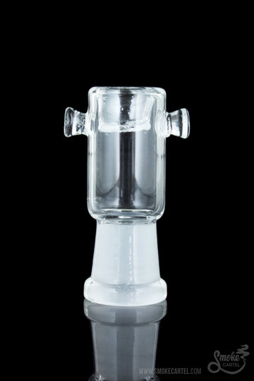 Featured View-14.5mm Female w/ Ground Joint - The "Bolt Neck" Flower Bowl With Marble Handles and Built In Glass Screen