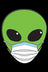 Masked Alien Enamel Pin