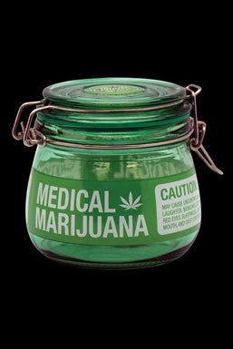 Medical Marijuana Resealable Glass Jar