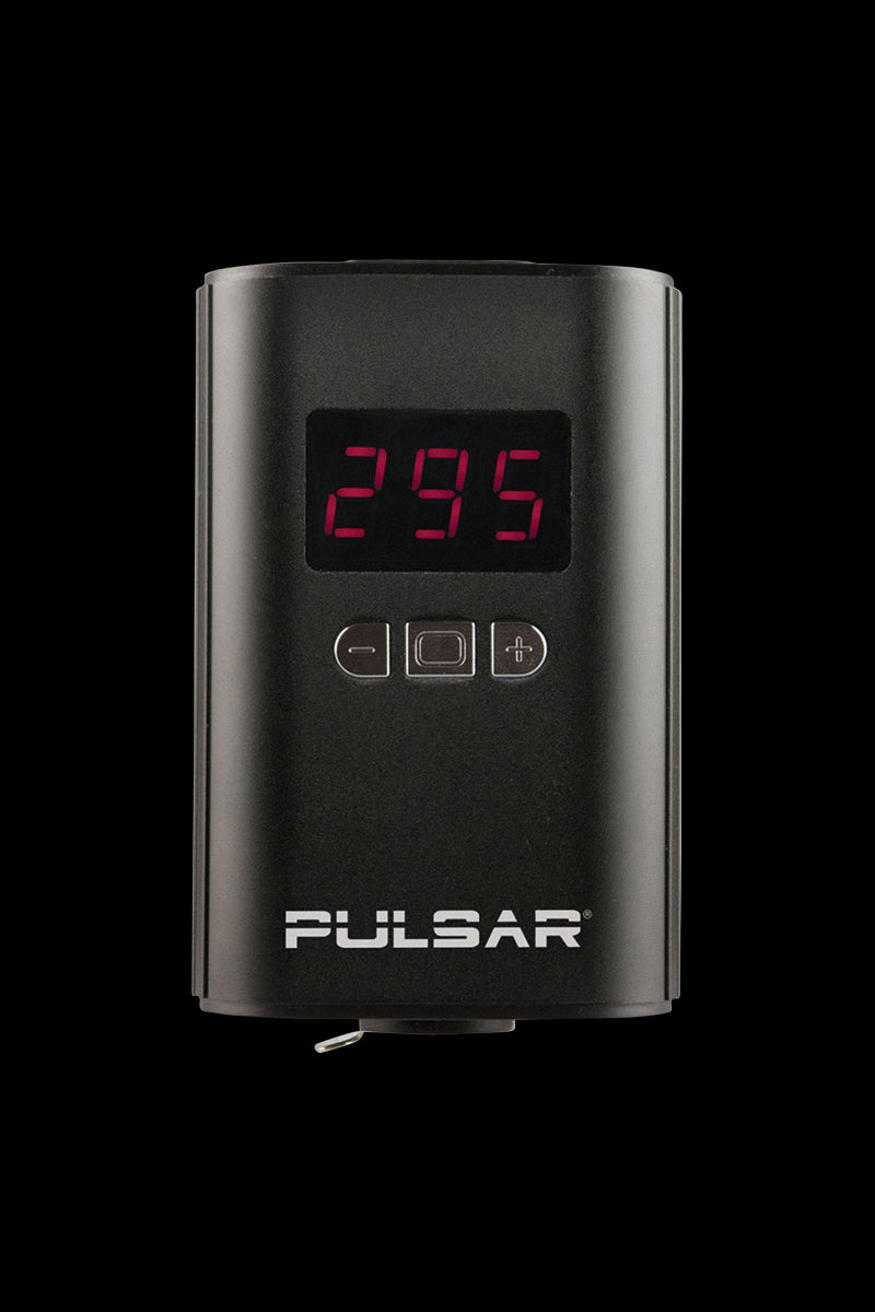 Front view of the Pulsar Micro eNail Elite Kit displaying a digital readout on a black background.