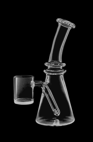 Mini All-In-One Quartz Oil Rig With a Opaque Bottom Banger