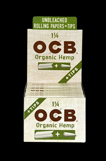 1 1/4 - OCB Organic Hemp Rolling Papers & Tips - 24 Pack