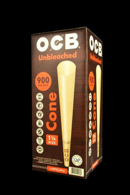 OCB Virgin Unbleached 1 1/4" Cones - Bulk 900 Pack