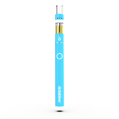 A centered, studio shot of the Dr. Dabber Universal 510 Threaded Battery, with a sleek, metallic finish and minimalist design.