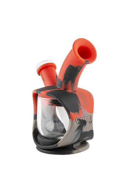 A front view of the Ooze Kettle Silicone Water Pipe, showing the kettle-shaped, dark gray pipe against a plain white background.