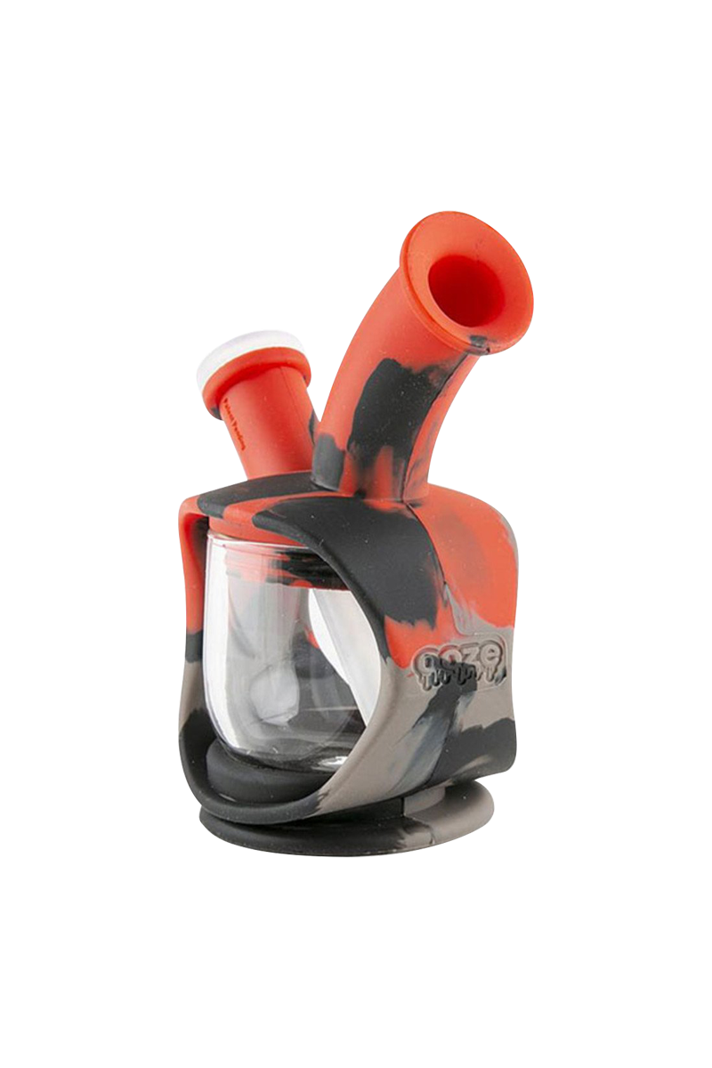 A front view of the Ooze Kettle Silicone Water Pipe, showing the kettle-shaped, dark gray pipe against a plain white background.