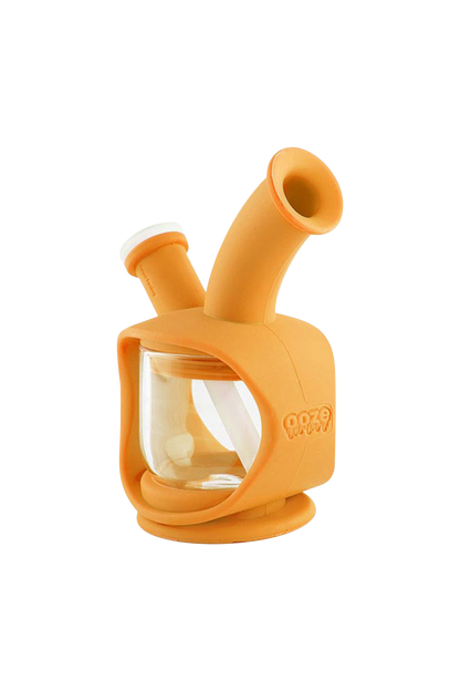 Front view of the Ooze Kettle Silicone Water Pipe, showcasing its rounded kettle shape and translucent material.
