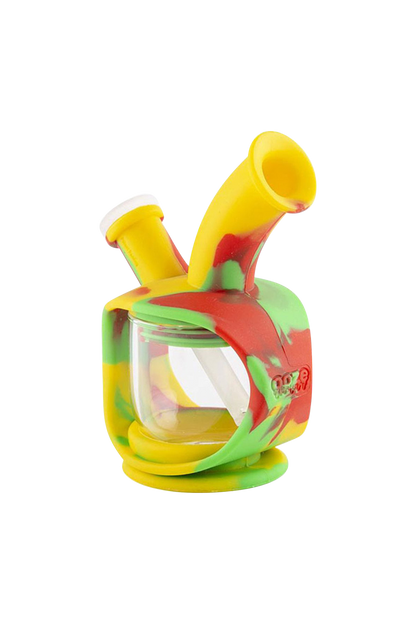 A front view of the Ooze Kettle Silicone Water Pipe, showing its colorful, compact design against a plain white background.