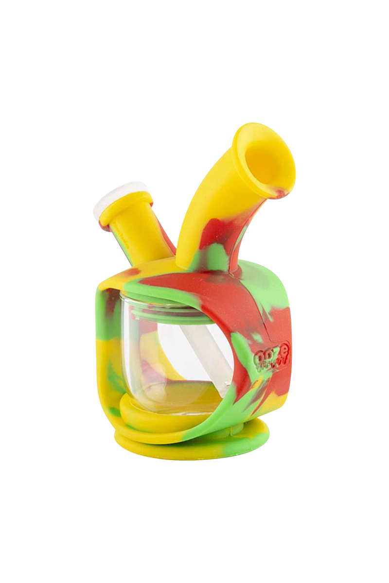 A front view of the Ooze Kettle Silicone Water Pipe, showing its colorful, compact design against a plain white background.