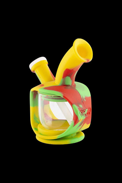 A front view of the Ooze Kettle Silicone Water Pipe, showcasing its textured, kettle-shaped design in a vibrant color.