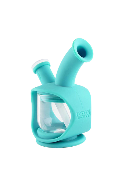 A front view of the Ooze Kettle Silicone Water Pipe, showcasing the curved neck and compact, portable design.