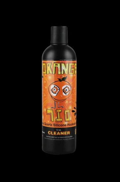 Front view of the 12oz Orange Chronic 710 Cleaner bottle with bright lettering and colorful graphics.
