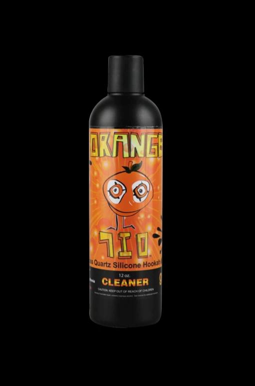 Front view of the 12oz Orange Chronic 710 Cleaner bottle with bright lettering and colorful graphics.