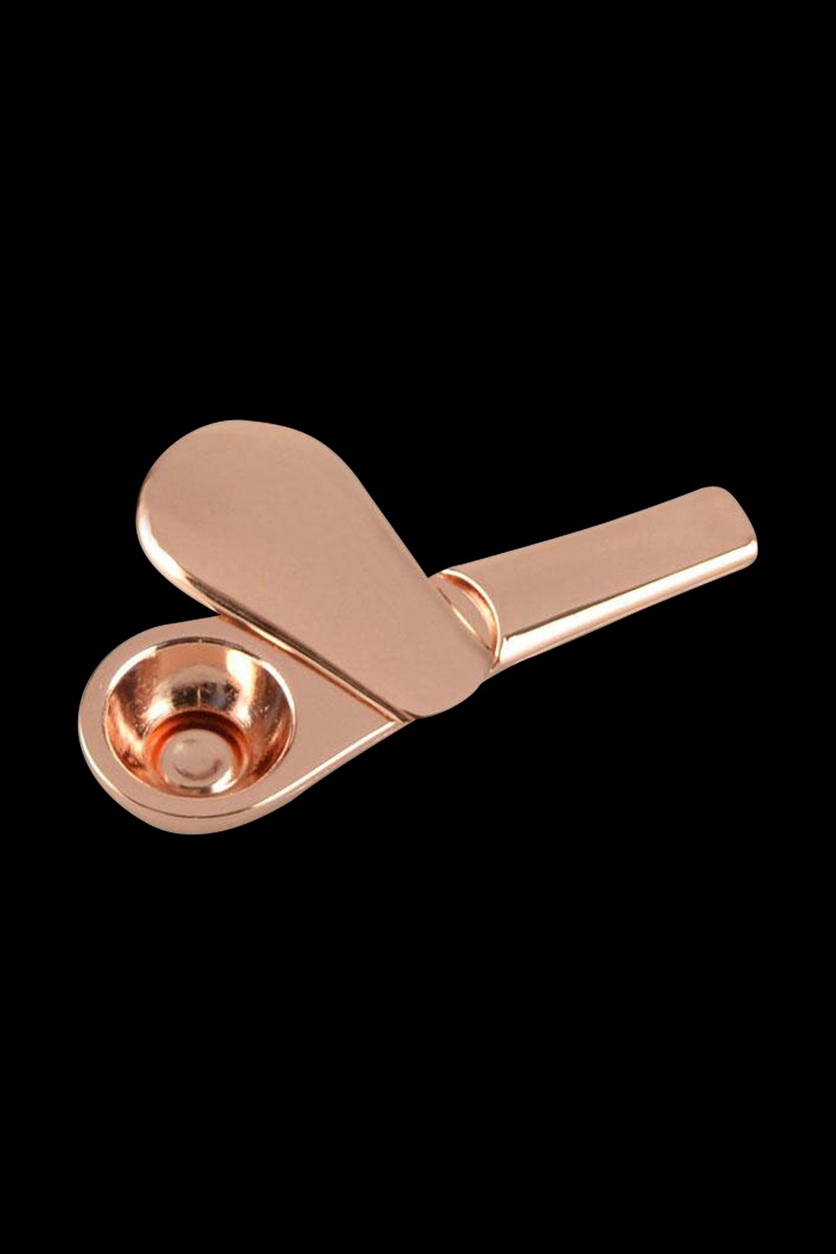 Rose gold oil burner pipe for cannabis concentrates.