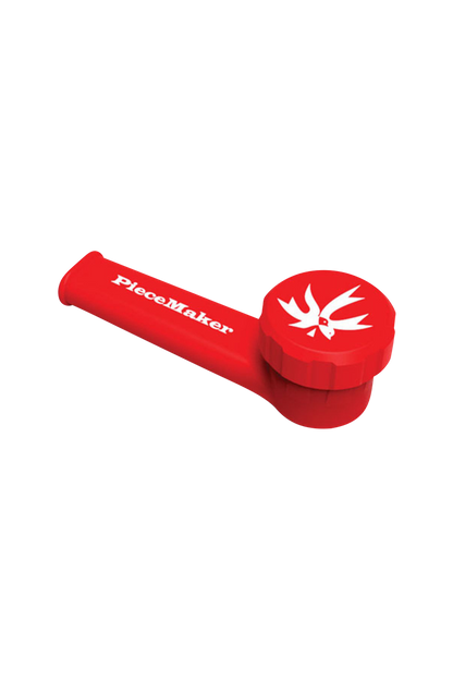 A front view of the PieceMaker "Karma" silicone pipe, showcasing its smooth, curved design against a plain white background.