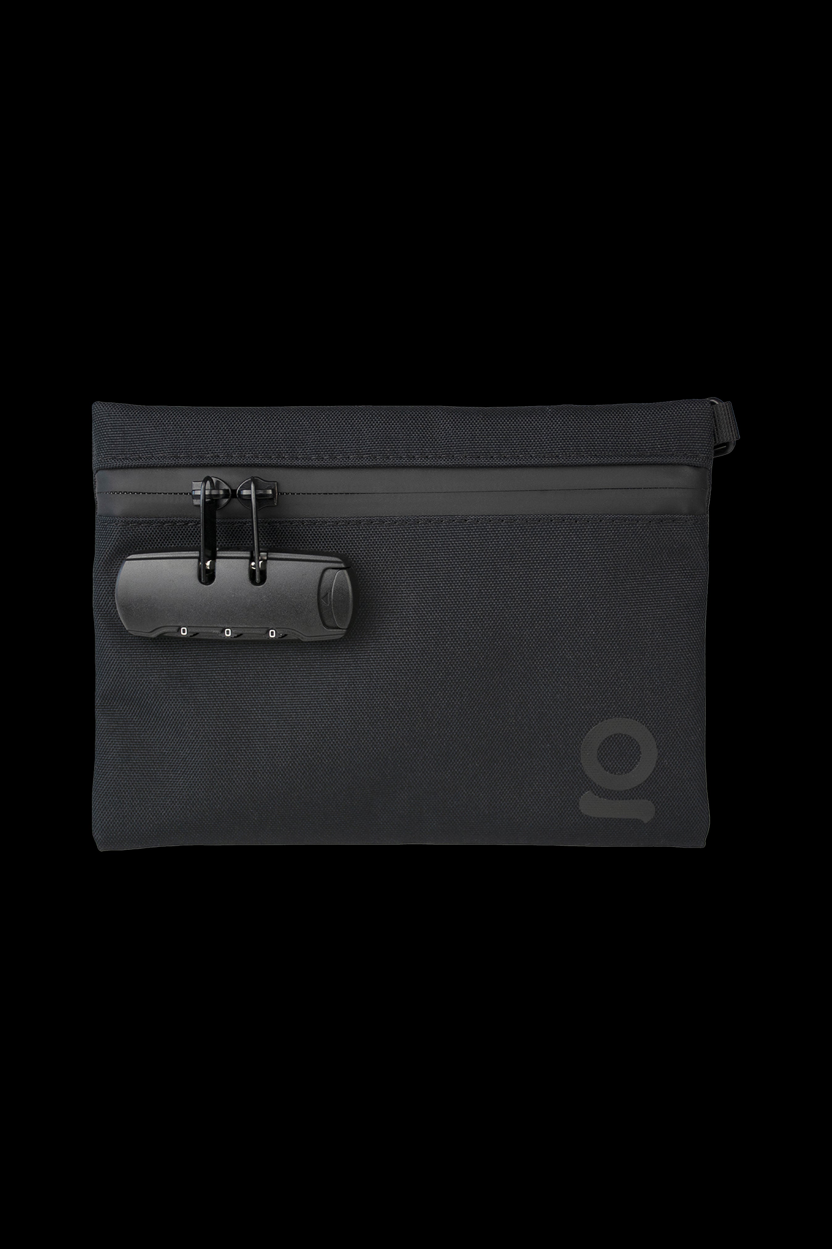 Black, lockable, smell-proof bag for cannabis storage.