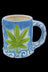 Large Pretty Hemp Leaf Ceramic Mug