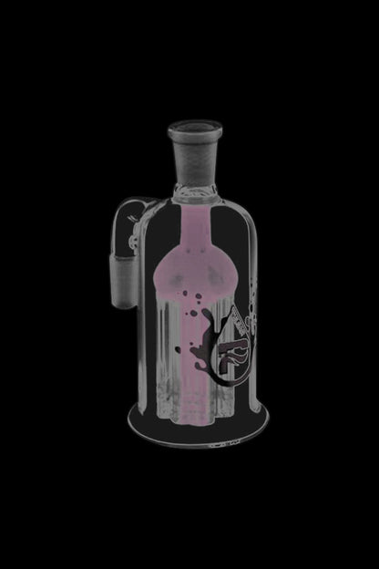 Front view of the Pulsar 8 Arm Ash Catcher, showcasing its clear glass construction and multiple arm percolators.