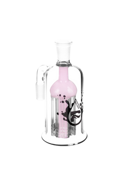 A studio shot of the Pulsar 8 Arm Ash Catcher, displaying its clear glass construction and multiple arms.