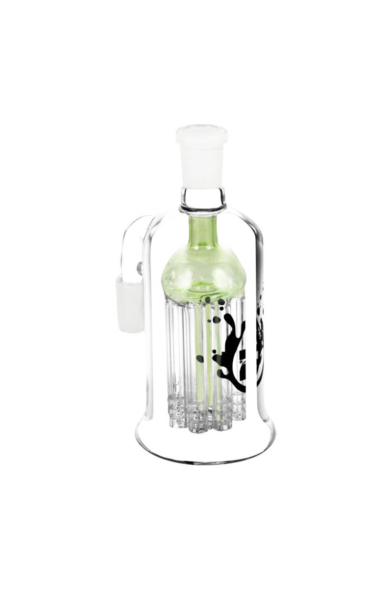 Front view of the Pulsar 8 Arm Ash Catcher, a clear glass piece with eight arms visible against a plain white background.