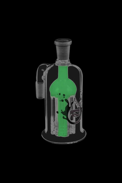 Front view of the Pulsar 8 Arm Ash Catcher, a clear glass piece with a uniquely shaped ash-catching component.