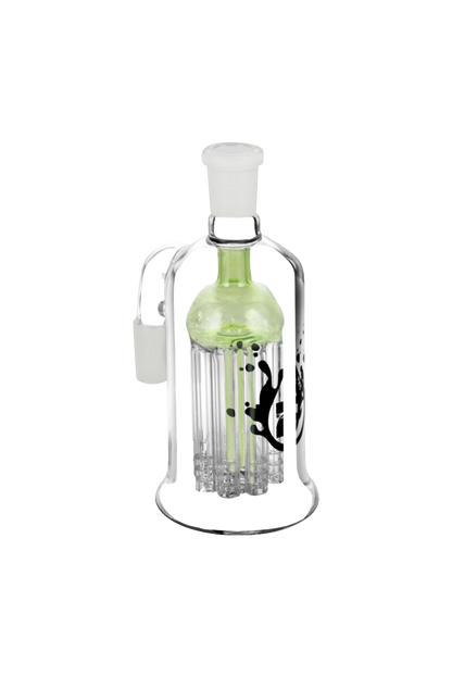 Front view of the Pulsar 8 Arm Ash Catcher with a clear glass construction and multiple arms visible against a plain white background.